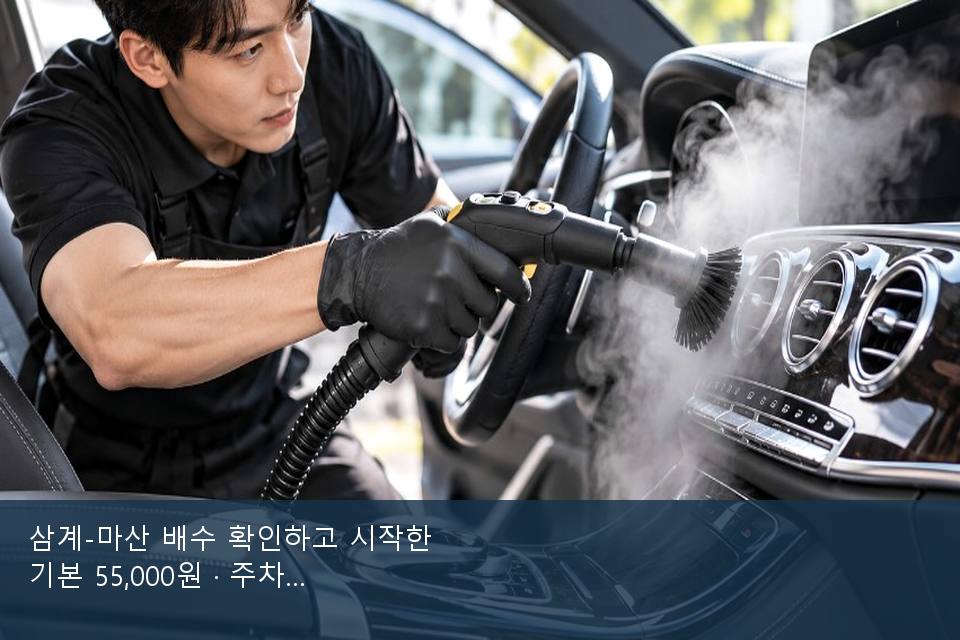 삼계-마산 배수 확인하고 시작한 기본 55,000원 · 주차장에서 부른 날